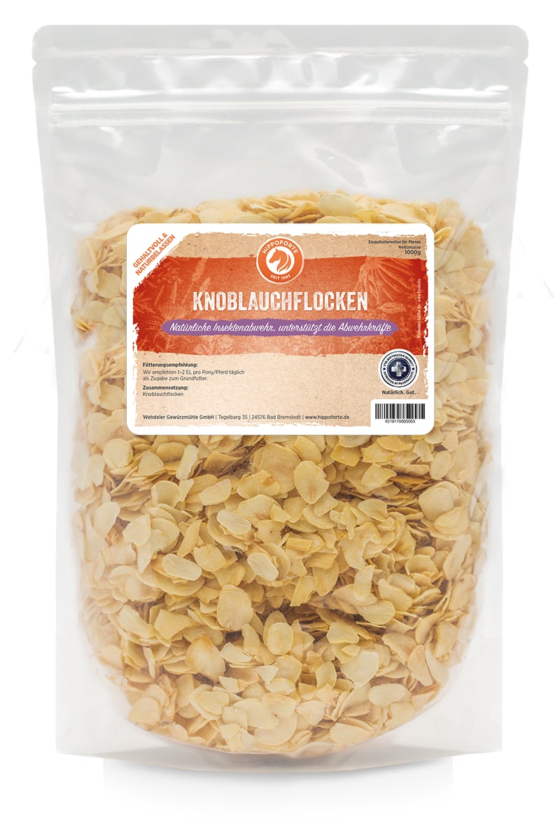 Hippoforte Knoblauchflocken 1 kg Naturbelassene Insektenabwehr Hippoforte Knoblauchflocken 1 kg Naturbelassene Insektenabwehr von HIPPOFORTE
