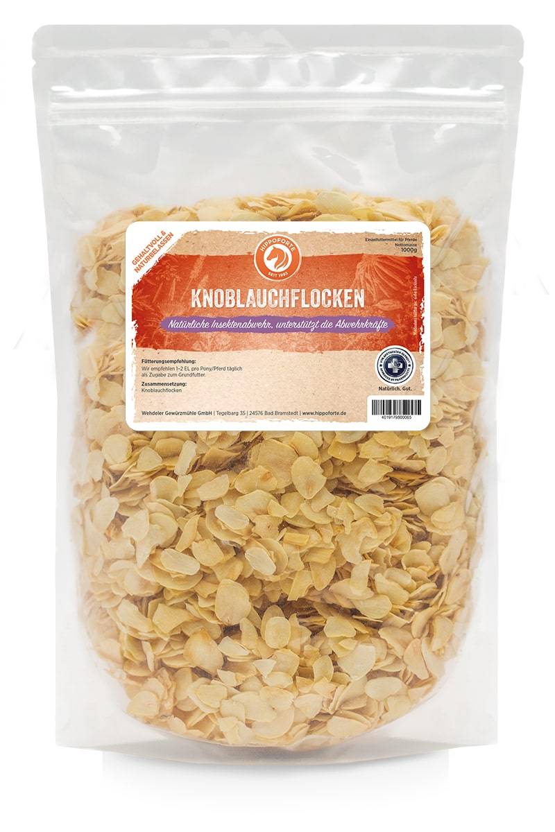 Hippoforte Knoblauchflocken 1 kg Naturbelassene Insektenabwehr Hippoforte Knoblauchflocken 1 kg Naturbelassene Insektenabwehr von HIPPOFORTE