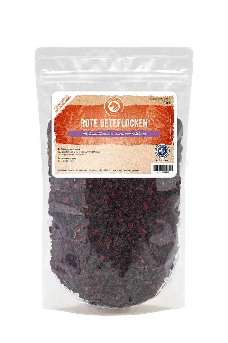Hippoforte Rote Beteflocken 0,5 kg Schmackhafte Flocken mit Eisen & Folsäure Hippoforte Rote Beteflocken 0,5 kg Schmackhafte Flocken mit Eisen & Folsäure von HIPPOFORTE