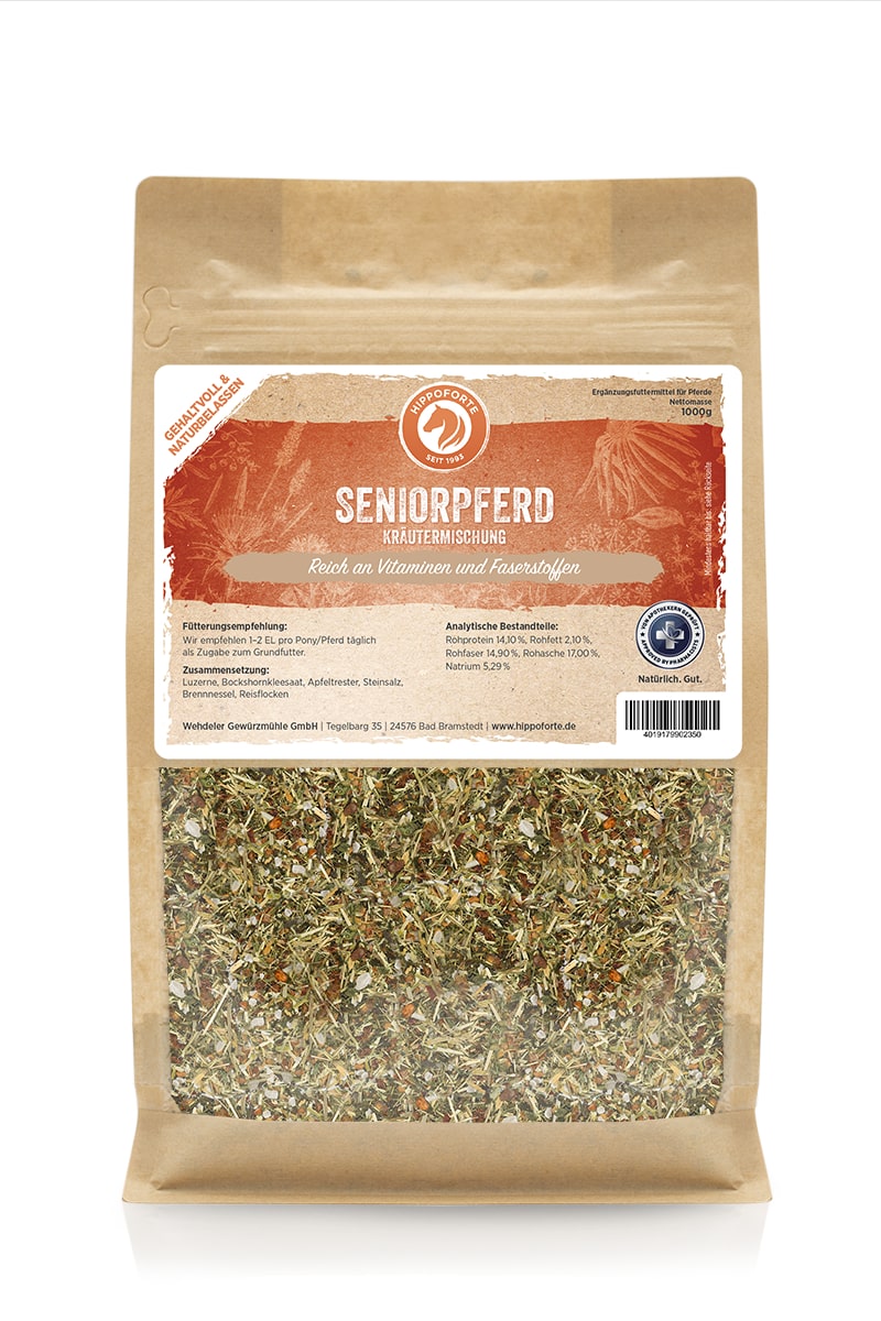 Hippoforte Seniorpferd Kräutermischung 1 kg Kräutermischung für Seniorpferde Hippoforte Seniorpferd Kräutermischung 1 kg Kräutermischung für Seniorpferde von HIPPOFORTE