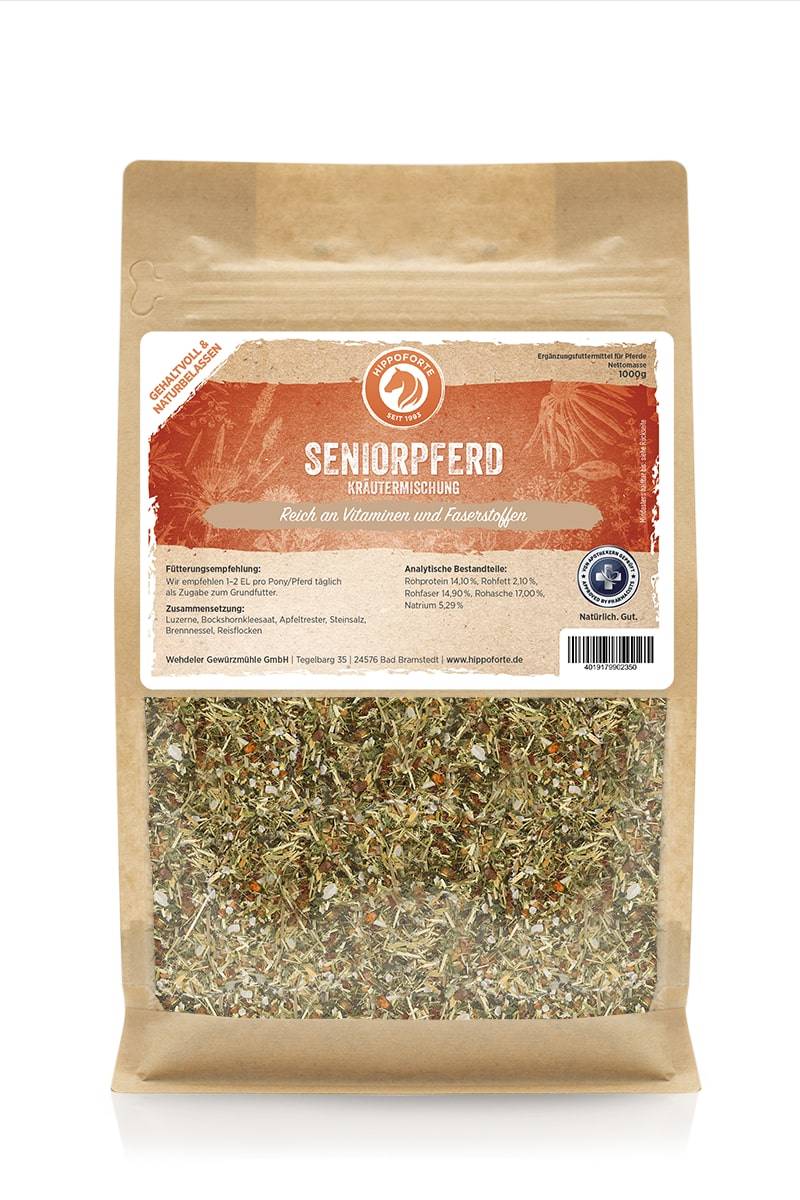 Hippoforte Seniorpferd Kräutermischung 1 kg Kräutermischung für Seniorpferde Hippoforte Seniorpferd Kräutermischung 1 kg Kräutermischung für Seniorpferde von HIPPOFORTE