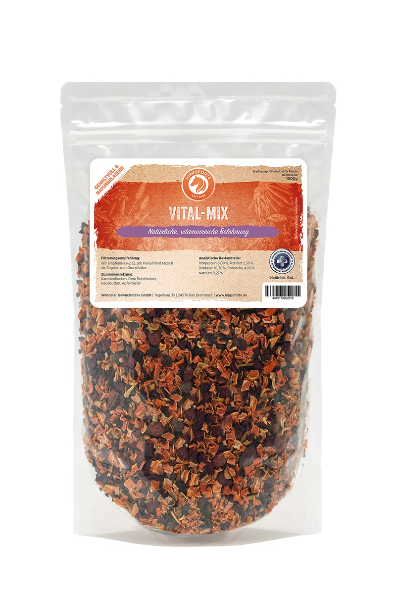 Hippoforte Vital-Mix 1 kg Fruchtiger Snack mit Vitaminen Hippoforte Vital-Mix 1 kg Fruchtiger Snack mit Vitaminen von HIPPOFORTE