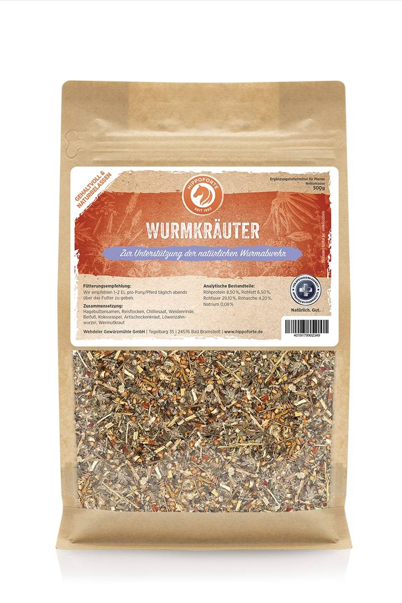 Hippoforte Wurmkräuter 0,5 kg Kräutermischung für den Darm Hippoforte Wurmkräuter 0,5 kg Kräutermischung für den Darm von HIPPOFORTE