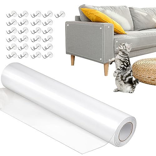 Katze Kratzschutz Sofa,30cm X 5m Selbstklebend Kratzschutzfolie,Kratzfolie Anti Kratz Tape,Selbstklebend Kratzschutzfolie,Furniture Protection Cats,Scratch Protection von HIQE-FL