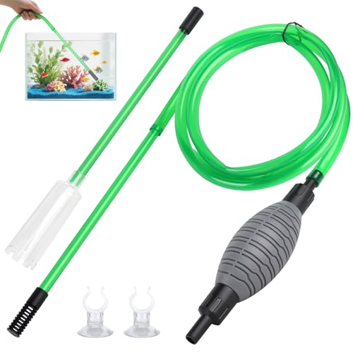 HIULLEN Aquarium Reiniger, Mulmsauger Aquarium, Aquarium Wasserwechsel, Fisch Tank Kiesfilter, Aquarium-Reinigung Sand Filter für 10–100 Liter Fisch Tank,Aquarium Zubehör für Wasserwechsel Sandwaschen von HIULLEN