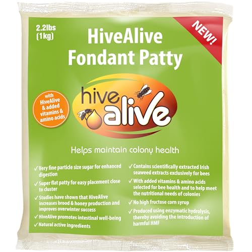 Hive Alive Bienenfutter Zusatz Vitamine und Aminosäuren für Gesundheit, Population und Honigproduktion - Bienenfutterteig für Winter und Frühjahr senkt die Bienensterblichkeit - Einzeln Hive Alive Bienenfutter Zusatz Vitamine und Aminosäuren für Gesundheit, Population und Honigproduktion - Bienenfutterteig für Winter und Frühjahr senkt die Bienensterblichkeit - Einzeln von HIVE ALIVE