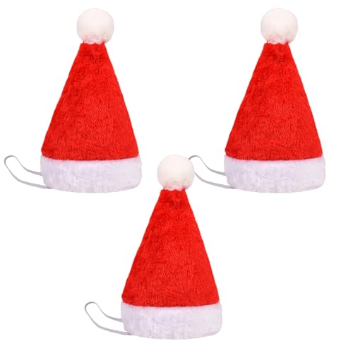 HIXNUG Weihnachtsmütze für Haustiere, Katze, Weihnachtsmannmütze, Haustiermütze, Outfit, Haustier-Kostüm, Verkleidung, Weihnachten, Party, Mode, Neujahr HIXNUG Weihnachtsmütze für Haustiere, Katze, Weihnachtsmannmütze, Haustiermütze, Outfit, Haustier-Kostüm, Verkleidung, Weihnachten, Party, Mode, Neujahr von HIXNUG