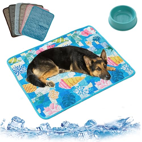 HItianya Nordseepfote KüHlmatte, KüHlmatte für Den Sommer, KüHlmatte Hund SelbstküHlend, Waschbar KüHldecke für Hunde, KüHlende Hundedecke für Kleine Grosse Hunde (A8, L/70 * 55cm) von HItianya
