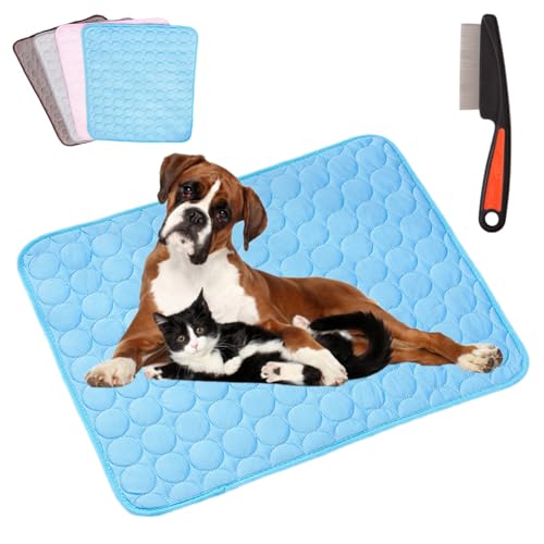 HItianya Pfotenfrost Matte, KüHlmatte Hund SelbstküHlend, PfotenFrost Kühlmatte, Waschbar KüHldecke für Hunde, KüHlende Hundedecke für Kleine Grosse Hunde, Zuhause, Auto und Outdoor (Blau, 60 * 50cm) HItianya Pfotenfrost Matte, KüHlmatte Hund SelbstküHlend, PfotenFrost Kühlmatte, Waschbar KüHldecke für Hunde, KüHlende Hundedecke für Kleine Grosse Hunde, Zuhause, Auto und Outdoor (Blau, 60 * 50cm) von HItianya