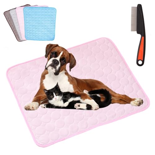 HItianya Pfotenfrost Matte, KüHlmatte Hund SelbstküHlend, PfotenFrost Kühlmatte, Waschbar KüHldecke für Hunde, KüHlende Hundedecke für Kleine Grosse Hunde, Zuhause, Auto und Outdoor (Rosa, 70 * 55cm) HItianya Pfotenfrost Matte, KüHlmatte Hund SelbstküHlend, PfotenFrost Kühlmatte, Waschbar KüHldecke für Hunde, KüHlende Hundedecke für Kleine Grosse Hunde, Zuhause, Auto und Outdoor (Rosa, 70 * 55cm) von HItianya