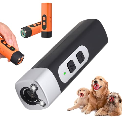 HItianya Ruhemeister Pro Hund, Bellschutz für Hunde, BellSchutz - Hundefreundliches Anti-Bell Ultraschall Gerät, Dreistufige Einstellung, mit Taschenlampe (Schwarz) von HItianya
