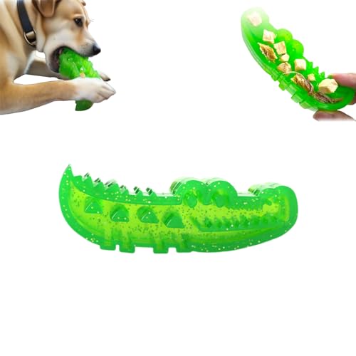 HItianya Slow-Feed Chew & Fetch Crocodile Dog Toy, Krokodil-Leckerli-Spender, süßes Alligator-Kauspielzeug, Krokodil-Kauspielzeug für die Zahnpflege, für große, mittelgroße und kleine Hunde (S) von HItianya