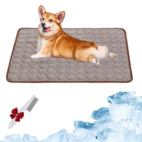 HItianya ZooCool - Kühlmatte für Hunde und Katzen, Kühldecke Katze, Hund Kühlmatte, Selbstkühlende Hundematte, Wasserdicht, rutschfeste Sommer Kühlpad für Zuhause, Unterwegs oder im Auto (Braun,XL) HItianya ZooCool - Kühlmatte für Hunde und Katzen, Kühldecke Katze, Hund Kühlmatte, Selbstkühlende Hundematte, Wasserdicht, rutschfeste Sommer Kühlpad für Zuhause, Unterwegs oder im Auto (Braun,XL) von HItianya