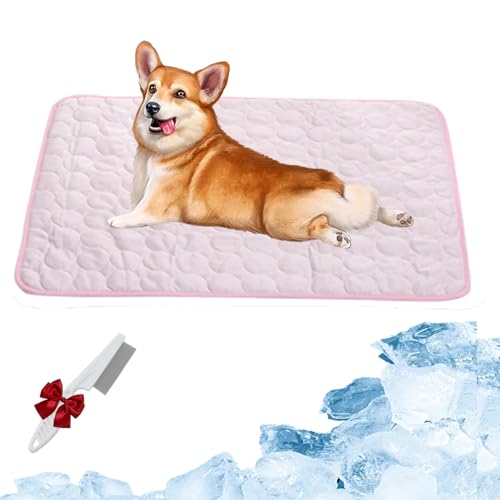 HItianya ZooCool - Kühlmatte für Hunde und Katzen, Kühldecke Katze, Hund Kühlmatte, Selbstkühlende Hundematte, Wasserdicht, rutschfeste Sommer Kühlpad für Zuhause, Unterwegs oder im Auto (Rosa,M) HItianya ZooCool - Kühlmatte für Hunde und Katzen, Kühldecke Katze, Hund Kühlmatte, Selbstkühlende Hundematte, Wasserdicht, rutschfeste Sommer Kühlpad für Zuhause, Unterwegs oder im Auto (Rosa,M) von HItianya