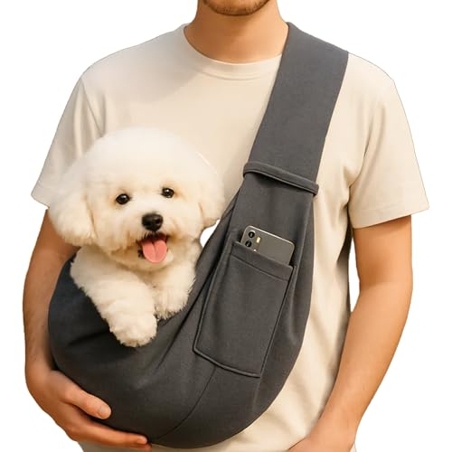 Myneera Snugglesling - Für Müde Pfoten, Hundetragetasche für Kleine Hunde/Haustiere bis 7.5 kg, Hunde Taschen für Sicheren Transport, Hundetragetasche Outdoor für Spaziergänge im Freien (Anthrazit) Myneera Snugglesling - Für Müde Pfoten, Hundetragetasche für Kleine Hunde/Haustiere bis 7.5 kg, Hunde Taschen für Sicheren Transport, Hundetragetasche Outdoor für Spaziergänge im Freien (Anthrazit) von HItianya