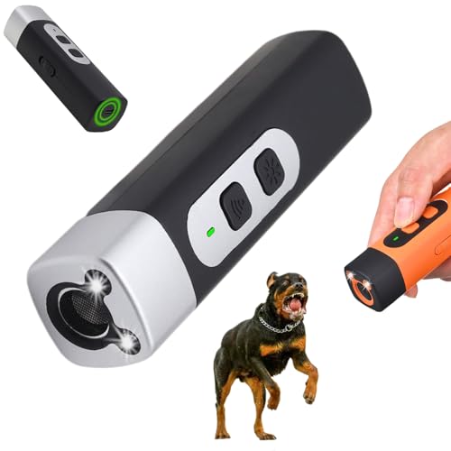 RuheMeister Pro-Schonendes Ultraschall-Training für ruhiges Zuhause, Hunde Anti Bell, Dreistufige Einstellung, mit Taschenlampe (Schwarz) von HItianya