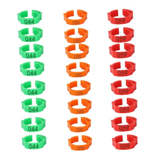 HJHLYJQBF 200/300/400/500 Stücke Tauben Kochlet Hühnerbein Label Vogel Ring Hähnchen Bein Charme Bird Accessoires Tauben versorgen Geflügel Vogel Fuß Bein Ring Ring Mixed Colors 300pcs von HJHLYJQBF
