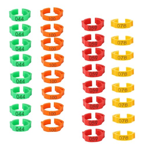 HJHLYJQBF 200/300/400/500 Stücke Tauben Kochlet Hühnerbein Label Vogel Ring Hähnchen Bein Charme Bird Accessoires Tauben versorgen Geflügel Vogel Fuß Bein Ring Ring Mixed Colors 400pcs von HJHLYJQBF
