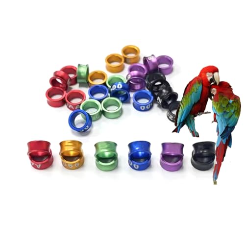 HJHLYJQBF 50/100 Stücke Multi-Farb-Aluminium-Tauben-Bein-Ring-Tauben-Bein-Ring-Identifikationsband Öffnungsring (50 Stück) Mixed Color 5.0mm von HJHLYJQBF