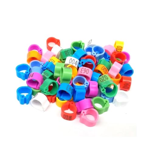 HJHLYJQBF Buntes Taubenfußidentifikationsring Hühnerfuß Digital codieren Hühnerfußring wiederverwendbar und abnehmbar Mixed Color 701-800 25mm(0.98in) von HJHLYJQBF