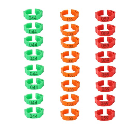 HJHLYJQBF Hühnerbeinringe, Geflügelbänder, verstellbare Plastik-Rund-Identifikationsbänder für Enten, Feigen, Gänse Wildgeflügel, Turkeys (200-500pcs) Mixed Colors 300pcs von HJHLYJQBF
