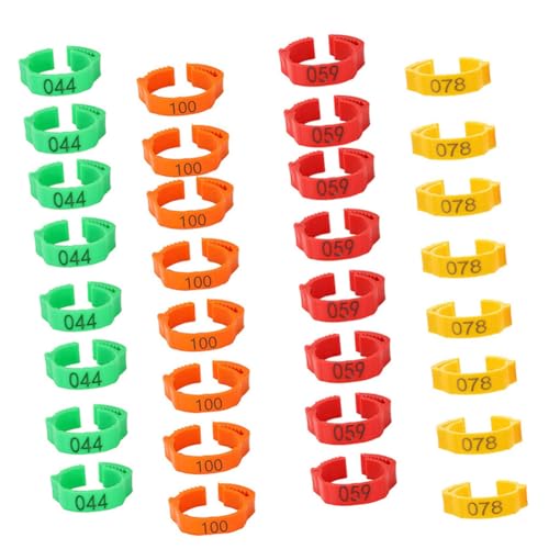 HJHLYJQBF Hühnerbeinringe, Geflügelbänder, verstellbare Plastik-Rund-Identifikationsbänder für Enten, Feigen, Gänse Wildgeflügel, Turkeys (200-500pcs) Mixed Colors 400pcs von HJHLYJQBF