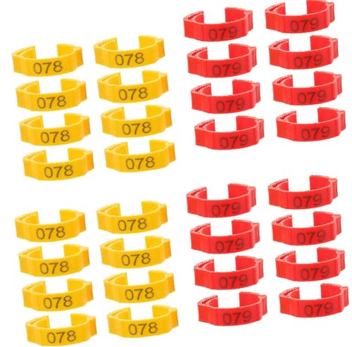 HJHLYJQBF Hühnerbeinringe, verstellbare Zahlenklammern auf Beinringen mehrfarbige Hühneridentifikationsbänder Zahlen Clips auf Beinringen Füße Runde Etikett Clip （200-500pcs） Mixed Colors 200pcs von HJHLYJQBF