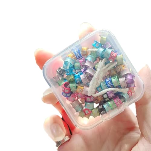Mehrfarbige nummerierte Aluminiumvogel, Papageienbeinringe identifizieren mehrere Größen Mixed color 3.0mm opening 150 Stück von HJHLYJQBF
