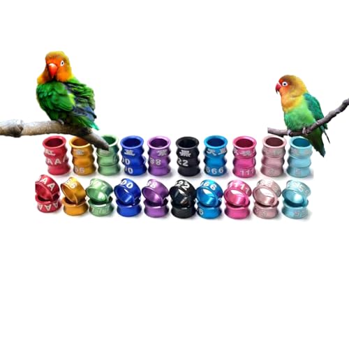 HJHLYJQBF Offener/geschlossener Vogelring Aluminium Split Vogel Bein Ring -Training Ring Hibiskus Vogel, Papagei, Pfingstrose, Taube und andere gemischte Farben 50/100 Stücke HJHLYJQBF Offener/geschlossener Vogelring Aluminium Split Vogel Bein Ring -Training Ring Hibiskus Vogel, Papagei, Pfingstrose, Taube und andere gemischte Farben 50/100 Stücke von HJHLYJQBF
