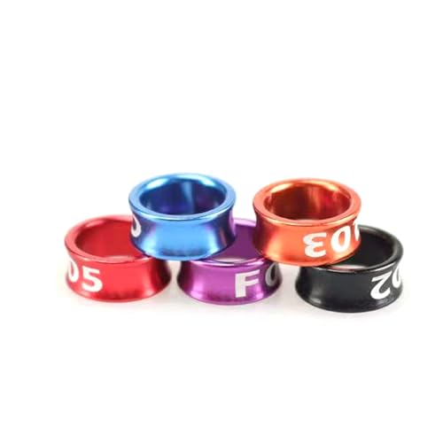 HJHLYJQBF Packung mit 50/100 Stück gemischte Farbvogelfußringe Metall Aluminium Öffnen/geschlossener Typ für Tauben und Junge Tauben geeignet Geschlossener Ring (50 Stück) Mixed Color 4.0mm von HJHLYJQBF