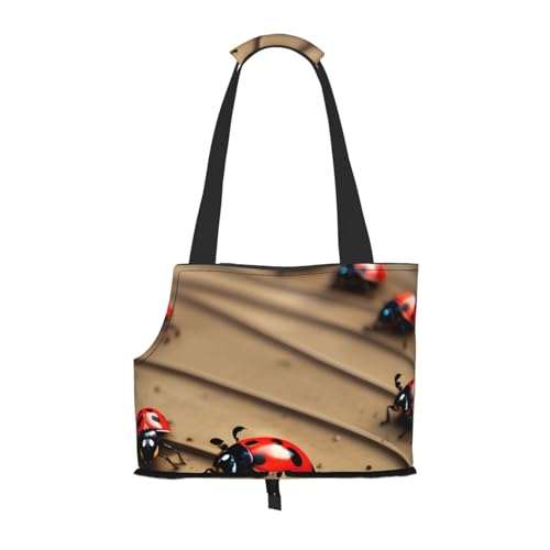 Art Ladybug Tracks Tragetasche für kleine Hunde und Katzen und Kaninchen Art Ladybug Tracks Tragetasche für kleine Hunde und Katzen und Kaninchen von HJLUUFT
