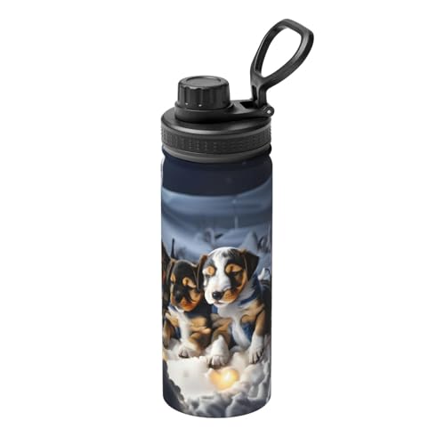 HJLUUFT Husky Puppy Dogs Sport-isolierte Edelstahl-Wasserflasche, 530 ml, perfekt für Outdoor-Sport, entworfen für bequeme Einhandbedienung HJLUUFT Husky Puppy Dogs Sport-isolierte Edelstahl-Wasserflasche, 530 ml, perfekt für Outdoor-Sport, entworfen für bequeme Einhandbedienung von HJLUUFT