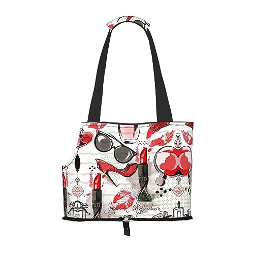 Kosmetiktasche mit Parfüm, Kunstdruck, Welpentasche, Spazierengehen, Hundetasche, Tragetasche für kleine Hunde, Katzen und Kaninchen Kosmetiktasche mit Parfüm, Kunstdruck, Welpentasche, Spazierengehen, Hundetasche, Tragetasche für kleine Hunde, Katzen und Kaninchen von HJLUUFT