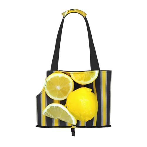 Lemon Zest Tragetasche für kleine Hunde, Katzen und Kaninchen, Gelb gestreift Lemon Zest Tragetasche für kleine Hunde, Katzen und Kaninchen, Gelb gestreift von HJLUUFT