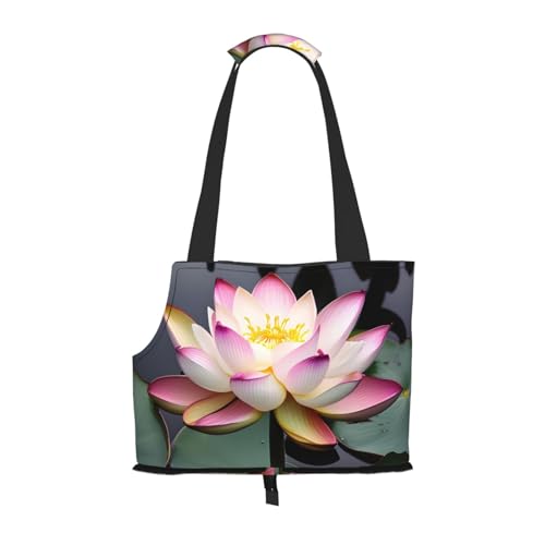 Lotuses Tragetasche für kleine Hunde, Katzen und Kaninchen, Blumenmuster, Weiß Lotuses Tragetasche für kleine Hunde, Katzen und Kaninchen, Blumenmuster, Weiß von HJLUUFT