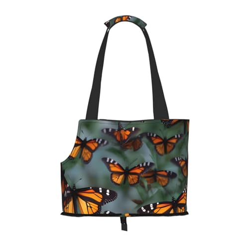 Monarch Hundetragetasche mit Schmetterlings-Motiv, für kleine Hunde, Katzen und Kaninchen Monarch Hundetragetasche mit Schmetterlings-Motiv, für kleine Hunde, Katzen und Kaninchen von HJLUUFT