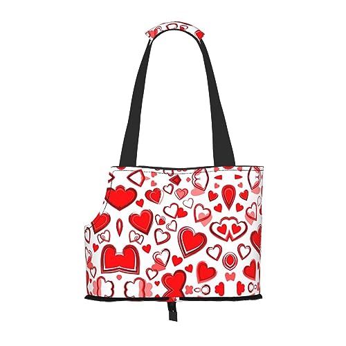 Romantische Tragetasche mit Herz-Aufdruck, für kleine Hunde, Katzen und Kaninchen Romantische Tragetasche mit Herz-Aufdruck, für kleine Hunde, Katzen und Kaninchen von HJLUUFT