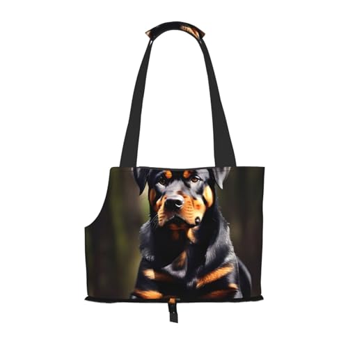 Rottweiler Hundetragetasche mit Tapetendruck für kleine Hunde, Katzen und Kaninchen von HJLUUFT