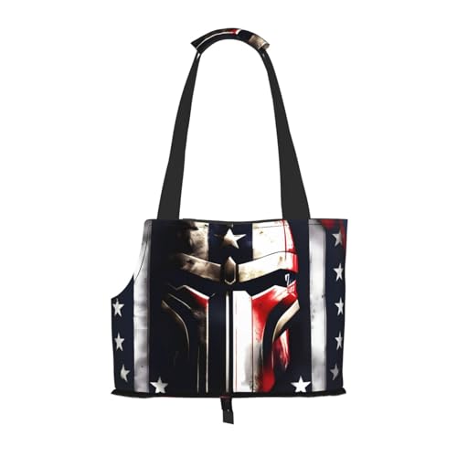 Tragetasche für Welpen, Motiv: USA-Flagge, amerikanischer Spartaner-Druck, für kleine Hunde, Katzen und Kaninchen Tragetasche für Welpen, Motiv: USA-Flagge, amerikanischer Spartaner-Druck, für kleine Hunde, Katzen und Kaninchen von HJLUUFT