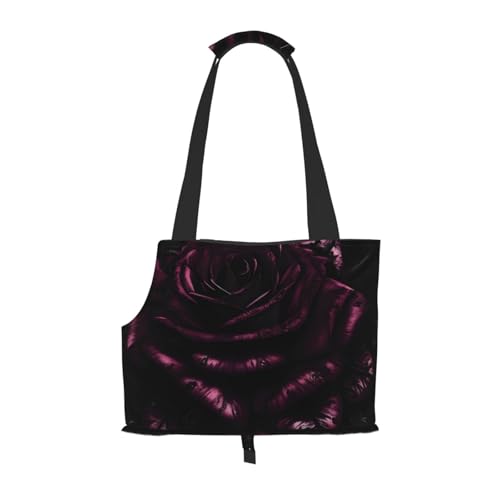 Tragetasche mit Gothic-Rosen-Aufdruck, für kleine Hunde, Katzen und Kaninchen von HJLUUFT