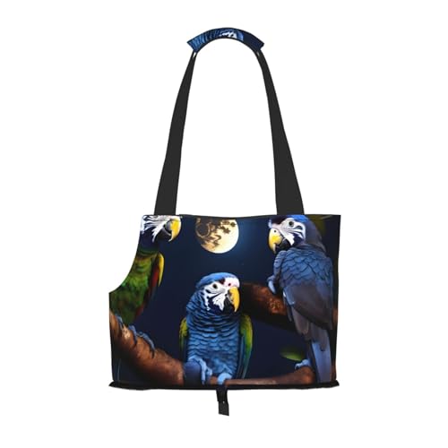 Tragetasche mit drei Papageien-Aufdruck, für kleine Hunde, Katzen und Kaninchen Tragetasche mit drei Papageien-Aufdruck, für kleine Hunde, Katzen und Kaninchen von HJLUUFT