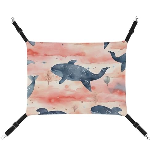 HJUQNGF Katzen-Hängematte, weich, atmungsaktiv, Haustier-Hängematte, mit Metallhaken, Meerestiere, Schlafhängematte, tragbar, Katzenkäfig, Bett für Katzen, kleine Hunde, Kleintiere HJUQNGF Katzen-Hängematte, weich, atmungsaktiv, Haustier-Hängematte, mit Metallhaken, Meerestiere, Schlafhängematte, tragbar, Katzenkäfig, Bett für Katzen, kleine Hunde, Kleintiere von HJUQNGF