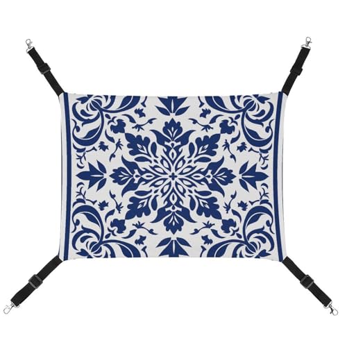 HJUQNGF Katzen-Hängematte, weich, atmungsaktiv, Haustier-Hängematte, mit Metallhaken, schönes Blumenmuster, Schlafhängematte, tragbar, Katzenkäfig, Bett für Katzen, kleine Hunde, kleine Tiere HJUQNGF Katzen-Hängematte, weich, atmungsaktiv, Haustier-Hängematte, mit Metallhaken, schönes Blumenmuster, Schlafhängematte, tragbar, Katzenkäfig, Bett für Katzen, kleine Hunde, kleine Tiere von HJUQNGF
