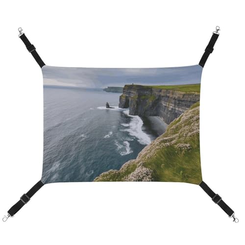 HJUQNGF Katzen-Hängematte, weich, atmungsaktiv, Haustier-Hängematte mit Metallhaken, Irland, Outdoor, County, Clare The Cliffs, Schlaf-Hängematte, tragbares Katzenkäfigbett für Katzen, kleine Hunde, HJUQNGF Katzen-Hängematte, weich, atmungsaktiv, Haustier-Hängematte mit Metallhaken, Irland, Outdoor, County, Clare The Cliffs, Schlaf-Hängematte, tragbares Katzenkäfigbett für Katzen, kleine Hunde, von HJUQNGF