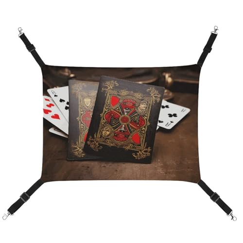 HJUQNGF Katzen-Hängematte, weich, atmungsaktiv, Haustierhängematte mit Metallhaken, Spielkarten, Schlafhängematte, tragbares Katzenkäfigbett für Katzen, kleine Hunde, Kleintiere HJUQNGF Katzen-Hängematte, weich, atmungsaktiv, Haustierhängematte mit Metallhaken, Spielkarten, Schlafhängematte, tragbares Katzenkäfigbett für Katzen, kleine Hunde, Kleintiere von HJUQNGF