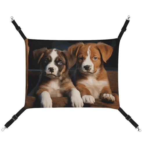 HJUQNGF Katzen-Hängematte, weich, atmungsaktiv, Haustierhängematte mit Metallhaken, Welpen, Hunde, Haustiere, Tiere, Schlafhängematte, tragbares Katzenkäfigbett für Katzen, kleine Hunde, Kleintiere HJUQNGF Katzen-Hängematte, weich, atmungsaktiv, Haustierhängematte mit Metallhaken, Welpen, Hunde, Haustiere, Tiere, Schlafhängematte, tragbares Katzenkäfigbett für Katzen, kleine Hunde, Kleintiere von HJUQNGF
