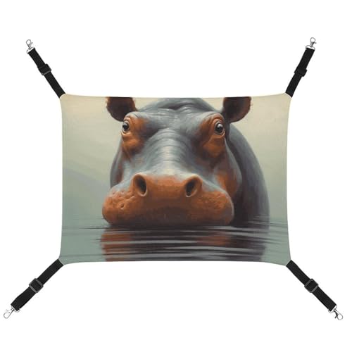 HJUQNGF Katzenhängematte, weich, atmungsaktiv, Haustierhängematte mit Metallhaken, Nilpferd, Schlafhängematte, tragbares Katzenkäfigbett für Katzen, kleine Hunde, kleine Tiere HJUQNGF Katzenhängematte, weich, atmungsaktiv, Haustierhängematte mit Metallhaken, Nilpferd, Schlafhängematte, tragbares Katzenkäfigbett für Katzen, kleine Hunde, kleine Tiere von HJUQNGF
