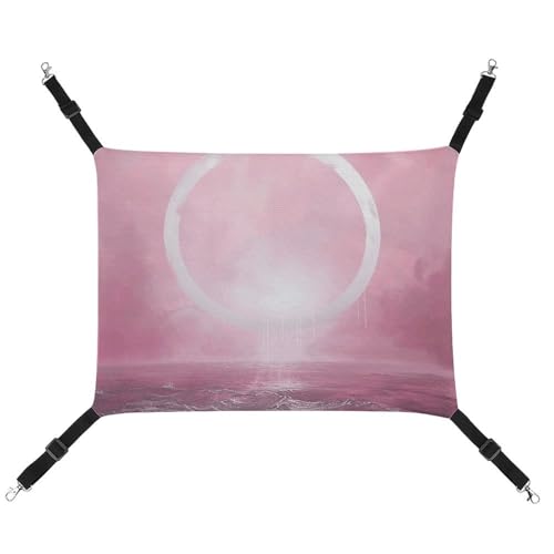 HJUQNGF Katzenhängematte, weich, atmungsaktiv, Haustierhängematte mit Metallhaken, abstrakt, hellrot, Schlafhängematte, tragbares Katzenkäfigbett für Katzen, kleine Hunde, Kleintiere HJUQNGF Katzenhängematte, weich, atmungsaktiv, Haustierhängematte mit Metallhaken, abstrakt, hellrot, Schlafhängematte, tragbares Katzenkäfigbett für Katzen, kleine Hunde, Kleintiere von HJUQNGF