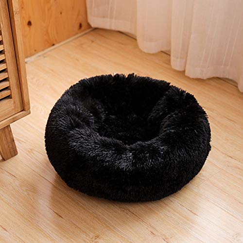 Große Haustiere Bett Winter warm schlafen Plüsch Hundezwinger Katzenmatten Welpen Kissen, für Hund Katze liefert Haus, schwarz, XXXL100cm von HJWXY