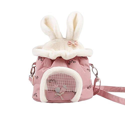 HJWXY Haustier-Tasche Kleine Haustier-Tragetasche Tragbarer Hamster-Ausflug Reisetragetasche Einzelschulter-Kinderrucksack, Pink von HJWXY